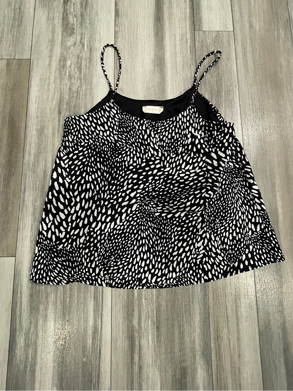 Alter’d State Black & White Abstract Print Crop Cami | Y2K 90s Minimalist XS